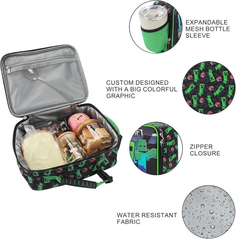 Bio World Minecraft Creepers and Block Characters Insulated Lunch Kit - Image 3